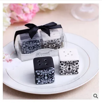 PASAYIONE Classic Floral Seasoning Cans China Material Mini Square Containers For Salt And Pepper Wedding Favors And Gift Decor