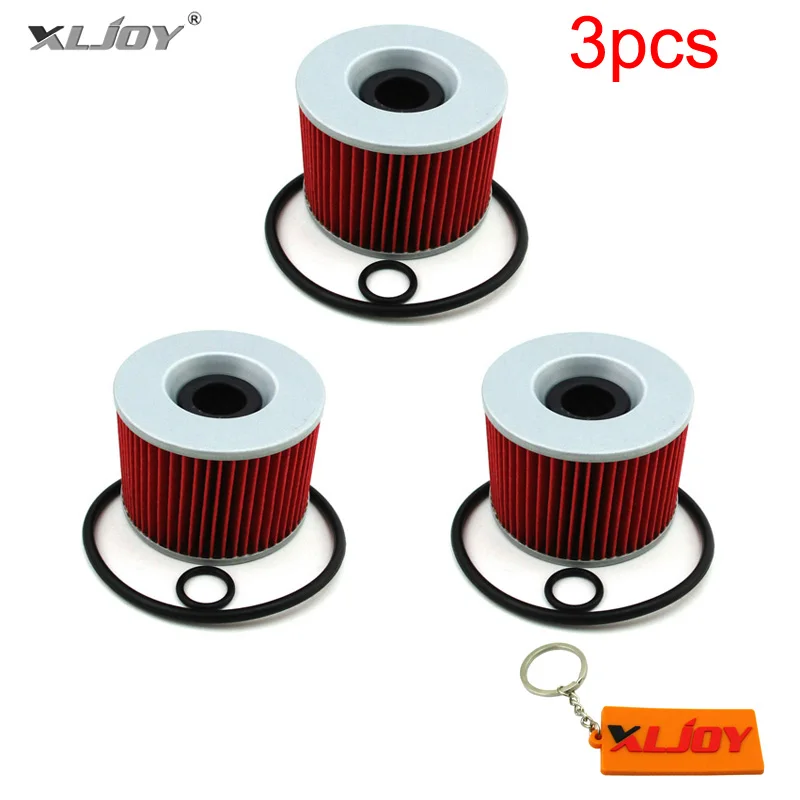 3pcs Oil Filters For KAWASAKI EX250R NINJA 250 ZR400 ZR750 ZR7 750 ZZR1100 ZX600 ZR1100 ZG1000 ZRX1200 ZX11 NINJA 1100 EL250