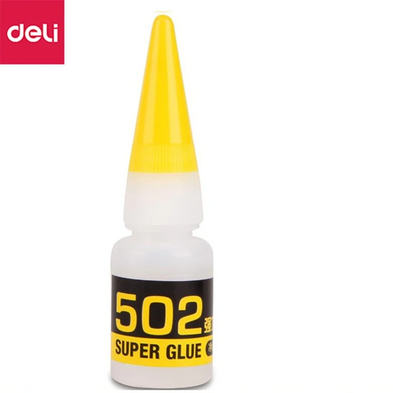 10PCS/LOT Deli 7144 super glue 502 quick-drying glue metal plastic ceramic strong sticking fixed glue 15 seconds fast dry glue