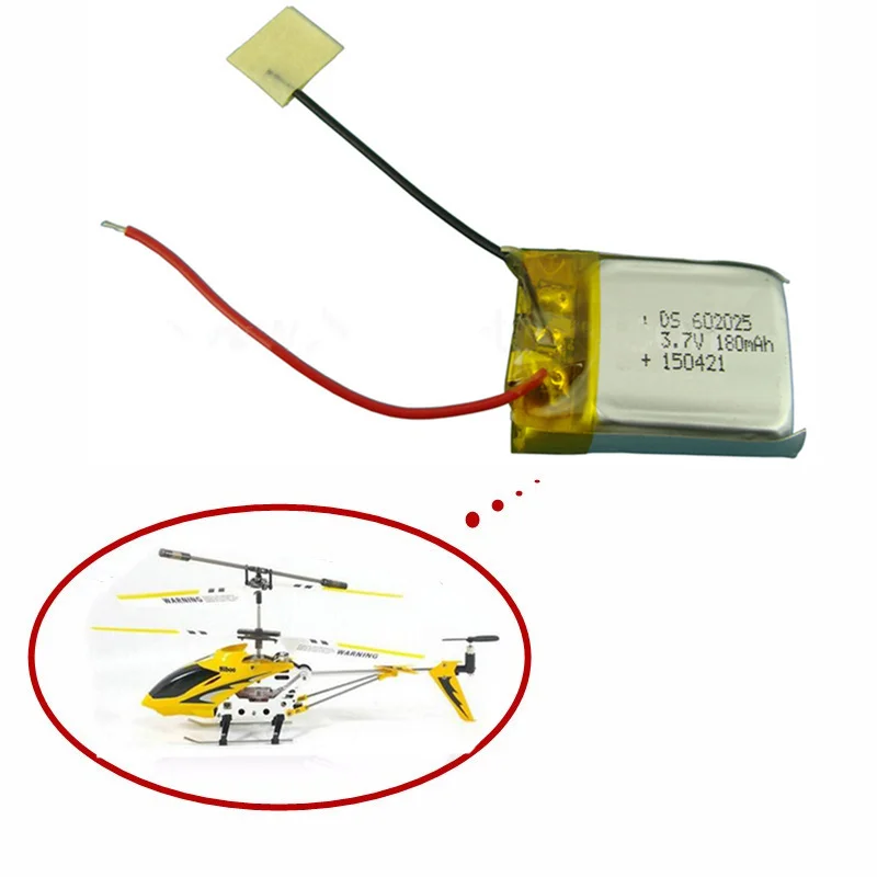 5pcs/lot 3.7V 180mAh Lipo Battery for Syma S107 S107G Skytech M3 m3 Replacement Spare Parts for Syma Skytech RC Helicopter