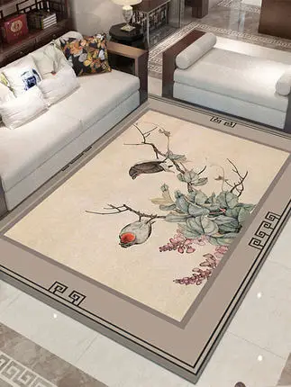 Chinese Style Rectangular Carpet, Living Room, Bedroom, Bedside Blanket, Household Coffee Table, Sofa Big Mat, New