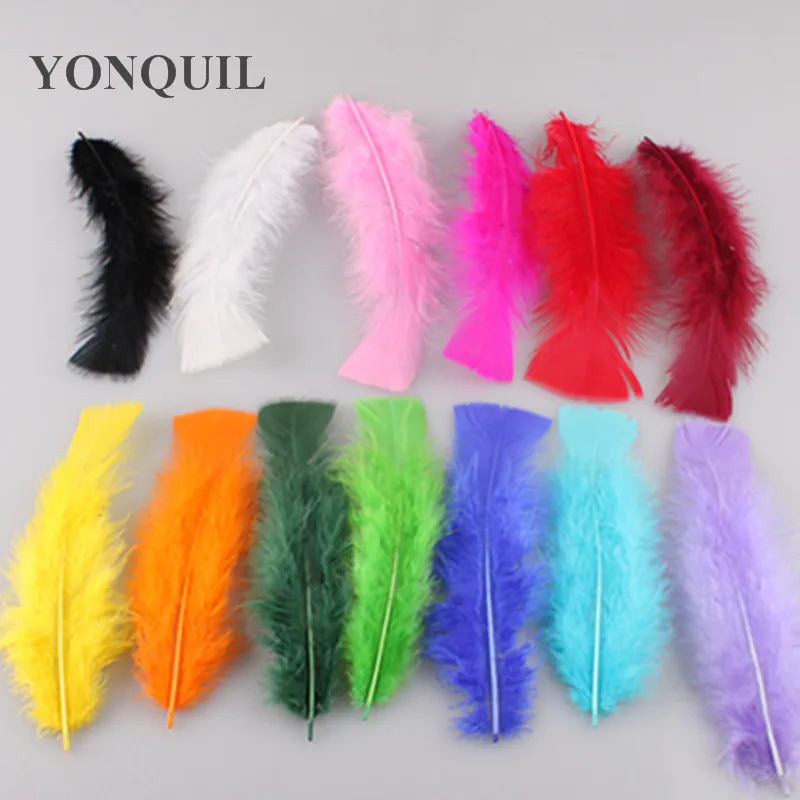 Plume de dinde moelleuse naturelle 13 couleurs, racine à 300, vente de vêtements, casquettes, chaussures, accessoires d'ornement, 15-20CM 6-8 pouces SYFE08