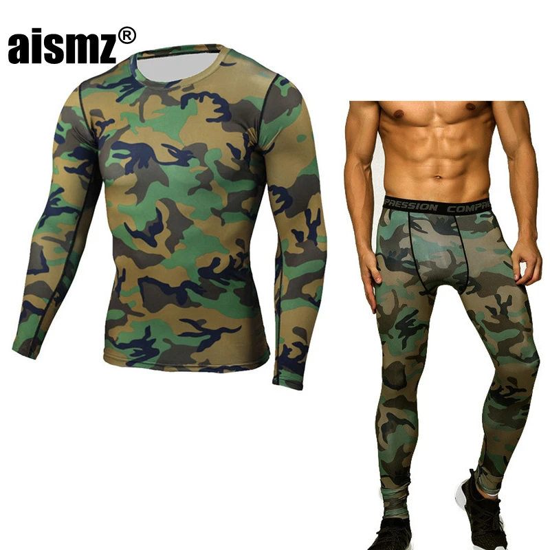 

Aismz Top Quality New Thermal Underwear Men Underwear Sets Compression Quick Drying Thermo Underwear Men Clothing