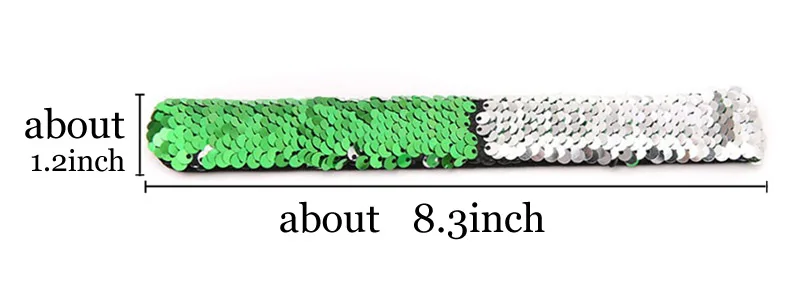 Mermaid Slap Bracelets Two-color Reversible Charm Sequins Flip Wristbands Sequin  child Festival party Bangles