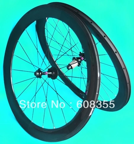 

Full Carbon 3K Road Bike Clincher Wheelset 60mm Wheel Rim 700c