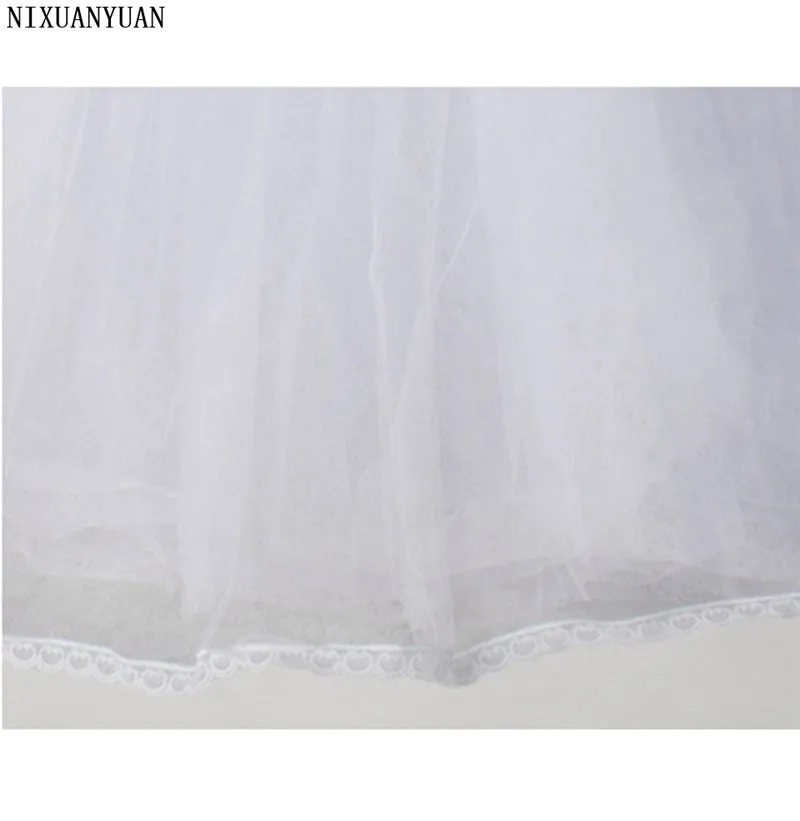 Hochzeit Petticoat Billig Brauthochzeits-accessoires Weiß Petticoat Mit Rand Spitze Appliques Ballkleid Petticoat Für Hochzeitskleid