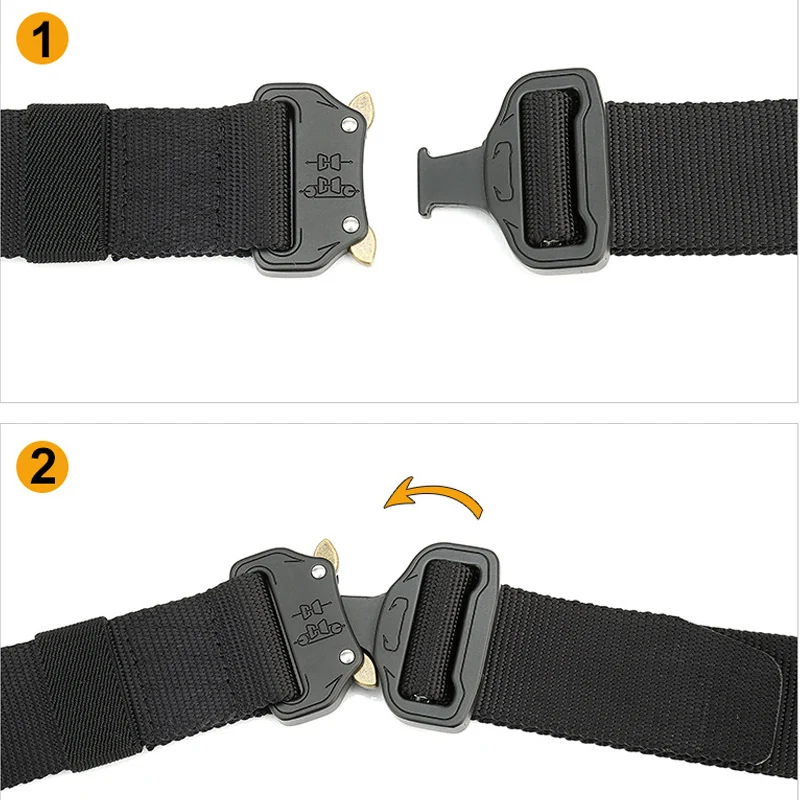 MEGE Tactical Belts Nylon Canvas Military Waist Belt with Metal Buckle Adjustable Heavy Duty Training Waist Belt Hunting kemer