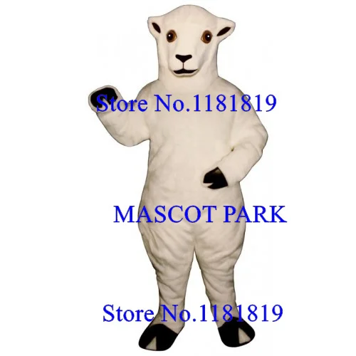 MASCOT White Ewe Mascot Sheep Costume Adult Size High Quality Fur Ewe Lamb Theme Anime Cosplay Costume Fancy Dress Mascotte