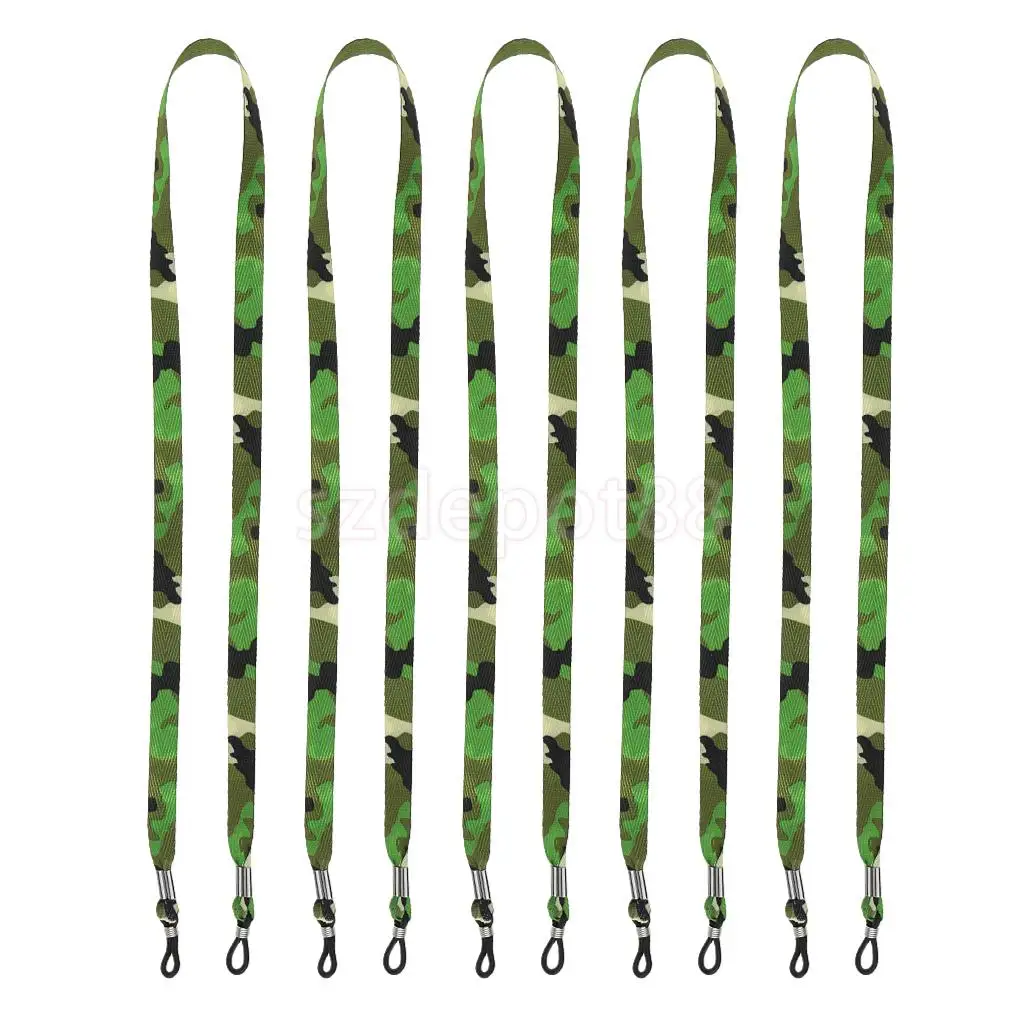 5 Pieces Camouflage Sunglasses Lanyard Strap Men Women Eye Glasses Cord Holder 60cm