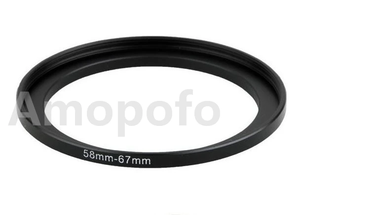Universal 58-67 มม./58 มม. ถึง 67 มม. แหวนกรองอะแดปเตอร์สำหรับ UV, ND, CPL, โลหะ Step Up แหวนอะแดปเตอร์