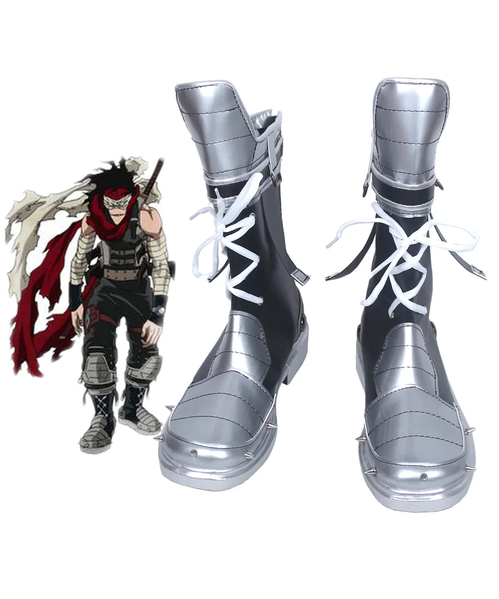 

Killer Stain Chizome Akaguro Cosplay Boots My Hero Academia Cosplay Silver Shoes Boku no Hero Academia Hero Cosplay Custom Made