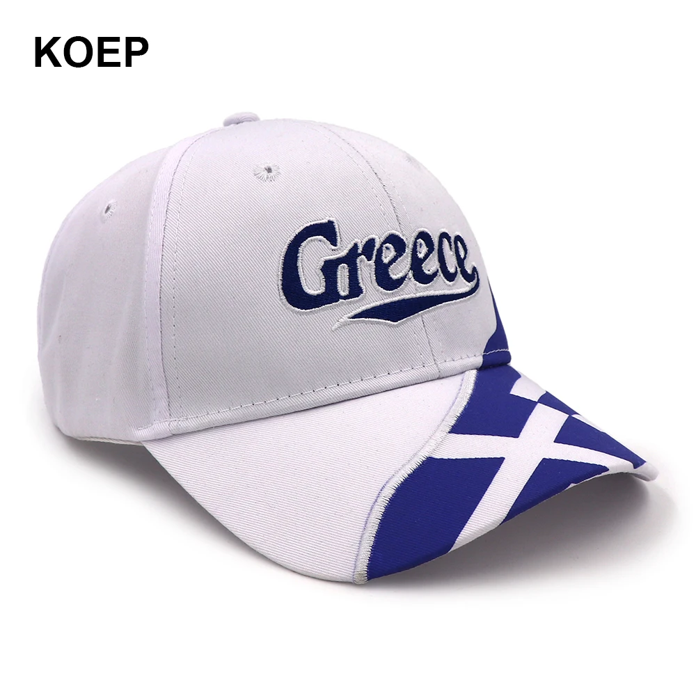 KOEP Wholesale Spring Fashion Baseball Cap Snapback Greece Flag Caps For Women Summer Mesh Trucker Hat Girl Unisex Hip-Hop Hats