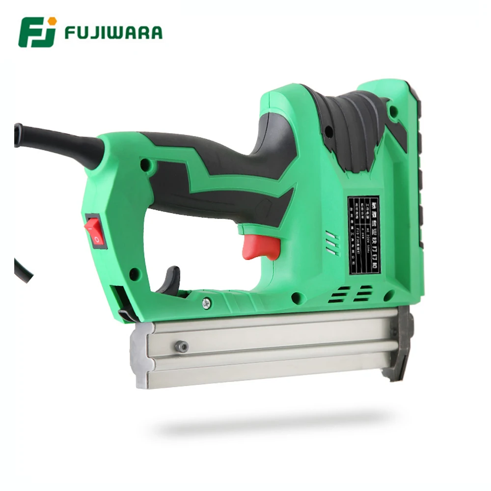 FUJIWARA 2200W Electric Quick Nail Gun Woodworking Nailing Tool F10-F30 Nails Home DIY Carpentry Decoration