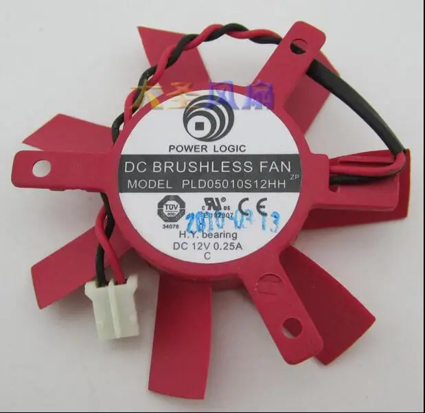 

Wholesale: The original ATI PLD05010S12HH fan diameter 45mm 32mm 0.25A pitch 12V 2 line graphics card fan