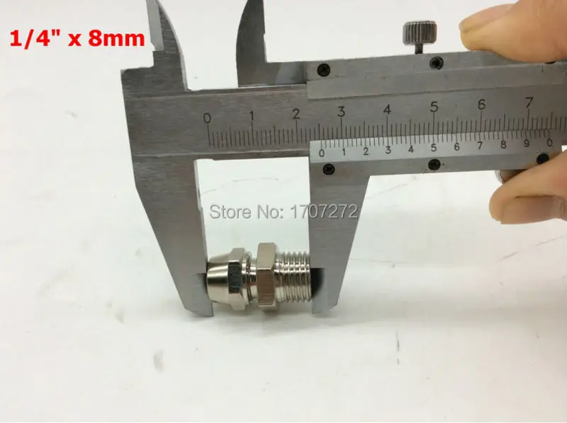 Conectores rápidos de bronze para mangueira de 8mm e encaixe de tubulação tipo rosca 1/4, encaixe de cobre, encaixe de latão