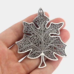 3Pcs Large Grape leaves Charms Maple Leaf Pendants Jewelry DIY Necklace Making Finding 74x63mm