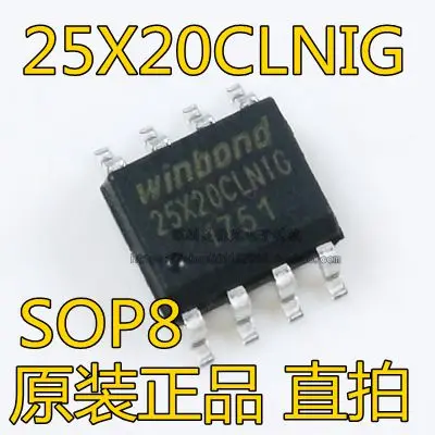 W25X20CLSNIG W25X20CLNIG 25X20CLNIG W25X20 SOIC-8 2 Mbit di memoria 256KB