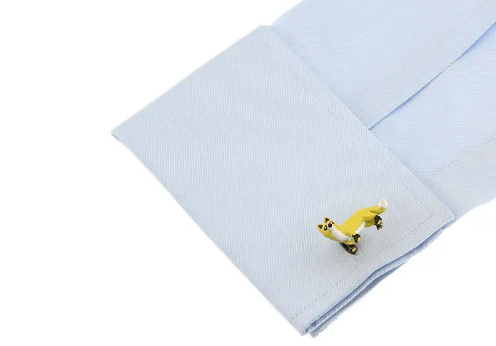 iGame New Arrival Animal Cufflinks Novelty Black Dog Fox Fish Hen Bear Design Gift For Men Cuff Links Wholesale&retail