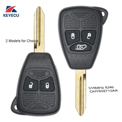 KEYECU sostituzione chiave per auto a distanza Fob 315MHz 433MHz ID46 per Chrysler C300 Sebring PT Cruiser 2003-2007 muslimatex