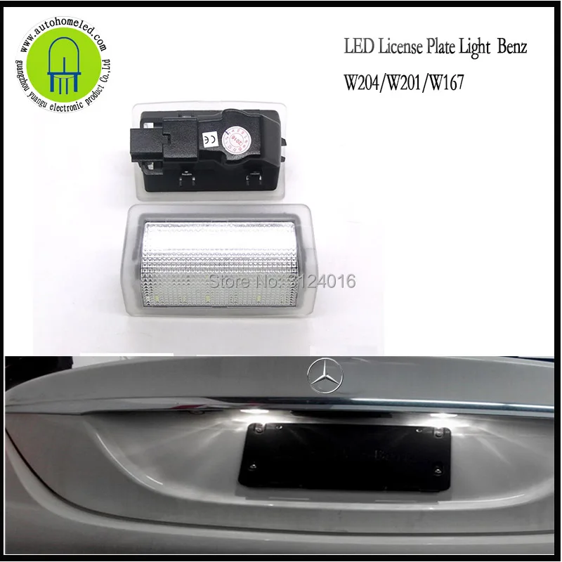 

2PCS x dahosun LED License Lamp for Benz W204 W201 W167 4014SMD Canbus Error Free Play and plug
