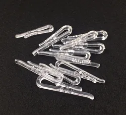 Plastic Shirt Clips White Shirt Pin Garment Packing Socks Package Clips Transparent