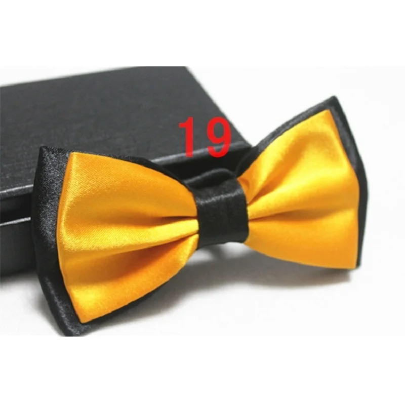 แฟชั่นซาติน Bow Ties สำหรับผู้ชาย Bowtie งานแต่งงานผู้ใหญ่ธุรกิจเนคไทผีเสื้อ