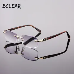 BCLEAR New fashion men rimless reading glasses +1.00 +1.50 +2.00 +2.50 +3.00 +3.50 +4.00 frameless reading eyeglass high quality