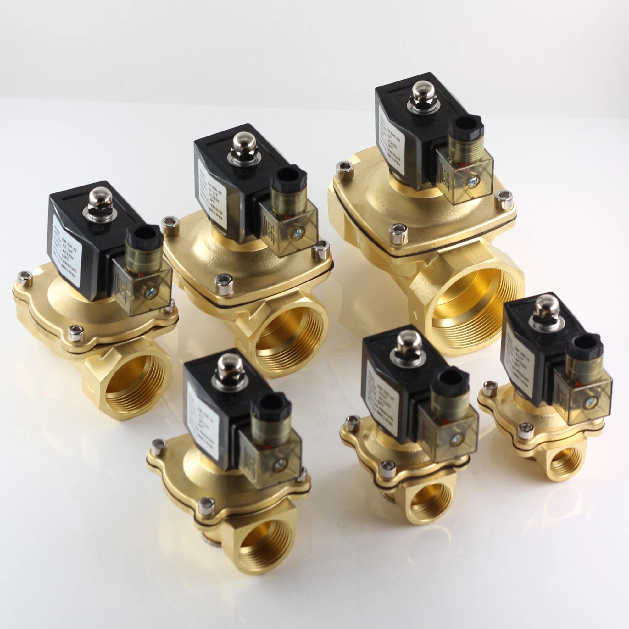 AC 220V Water solenoid valve normally closed,DC 24V Electric air Valves,12V G1/2