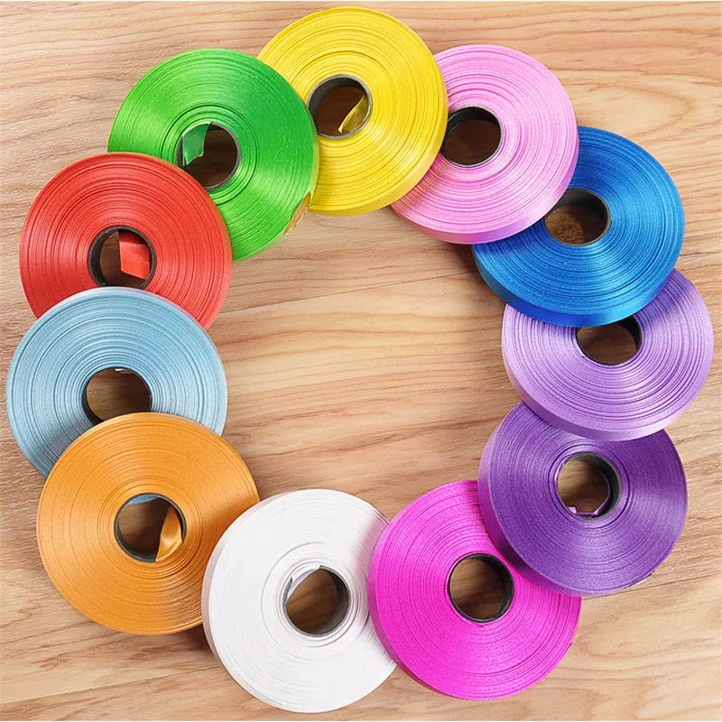 1cmX20m Balloon Colour Ribbon 10mm*20m Wedding Birthday Party Decoration Air Balloon Rope Tape Wrapping Color