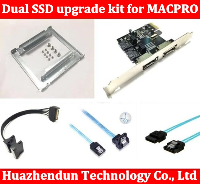 

New Dual SSD upgrade kit for 1.1-5.1 inclued (dual ssd tray/ sata cable/ sata3 card /SATA3.0 Hard Disk Data Cable)