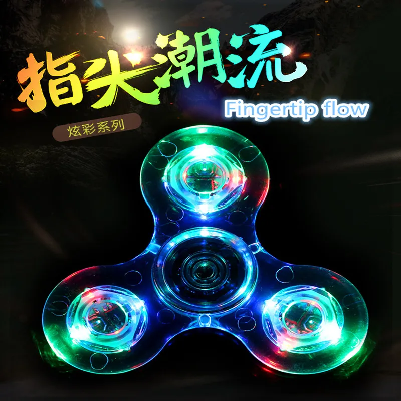 Śmieszne powieści zabawki fidget spinner dorosłych dzieci dekompresji zabawki luminescencyjne światło Noctilucent magiczny prezent dla chłopca A035