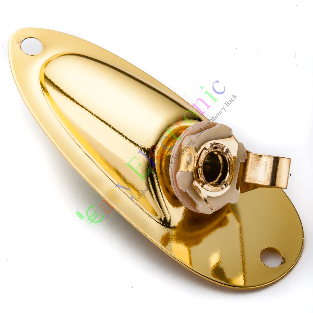 Wholesale and retail 2pc Gold Electric Guitar Bass Socket Boat Shape for Output Plug ST SQ Parts free shipping