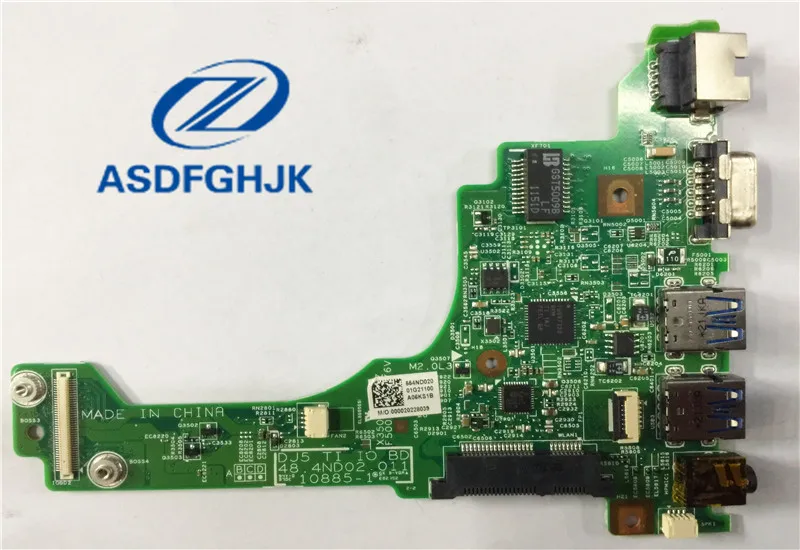 Original For Dell Vostro V131 Ethernet VGA Audio IO USB Port Board 48.4ND02.011 10885-1 100% test ok