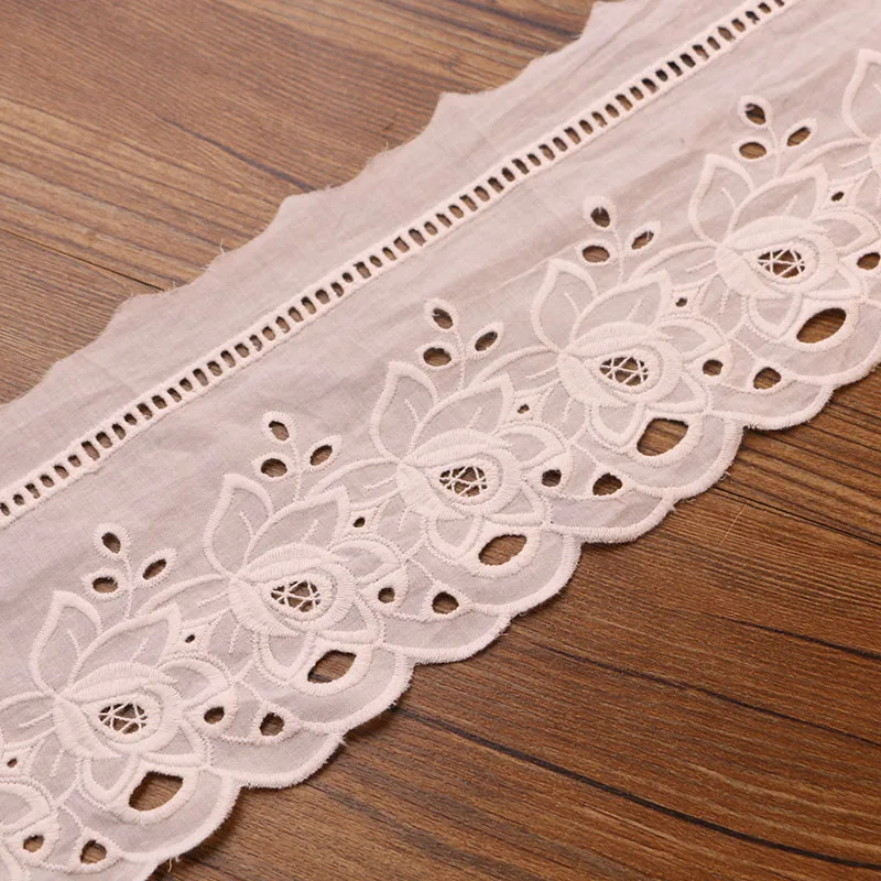 2 Yards16cm  embroidered Cotton lace Sewing Accessories craft Handmade for clothing bag wedding Decoration