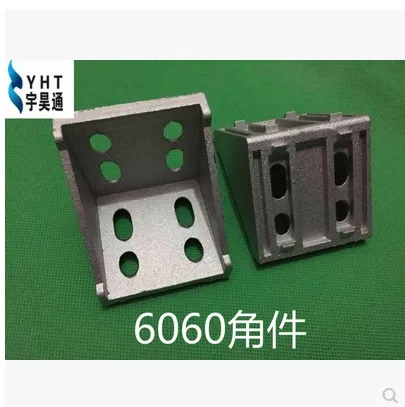 

5pcs/lot 6060 corner fitting angle aluminum L connector bracket fastener match use 6060 industrial aluminum profile