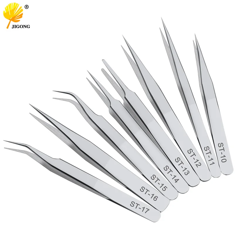 

Stainless Steel anti-static eyelash tweezers superhard Eyelash Extension tool Best Quality Tweezer