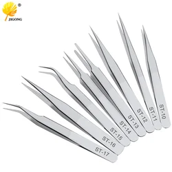 Stainless Steel anti-static eyelash tweezers superhard Eyelash Extension tool Best Quality Tweezer