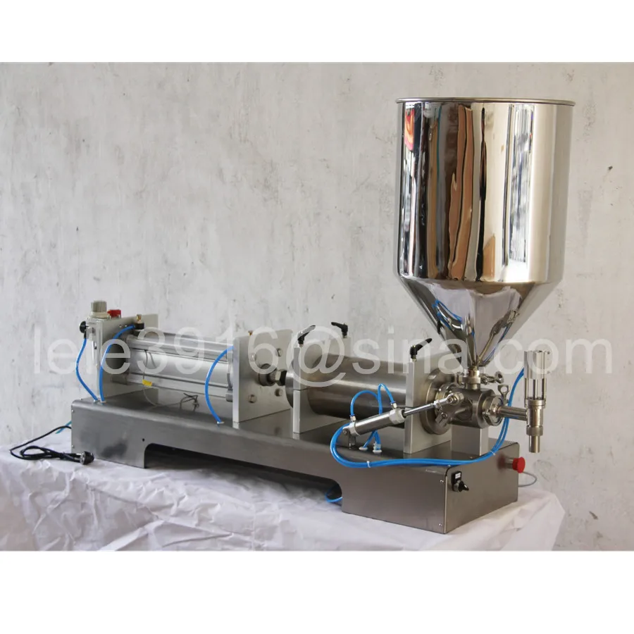 G1WGD5000 شبه التلقائي لصق و السائل ملء آلة ، التجميل معجون مكبس ملء آلة (1000-5000 ملليلتر) مع هوبر