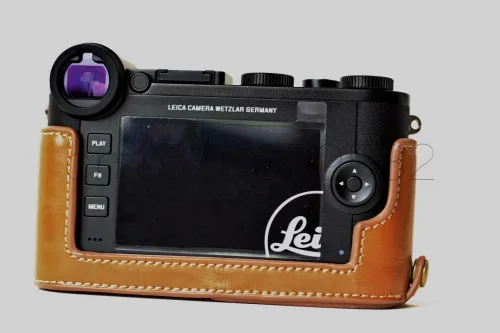 Camera Bag Case Voor Leica CL PU Leer Half Body Set Cover Met Batterij Opening, Gratis Verzending