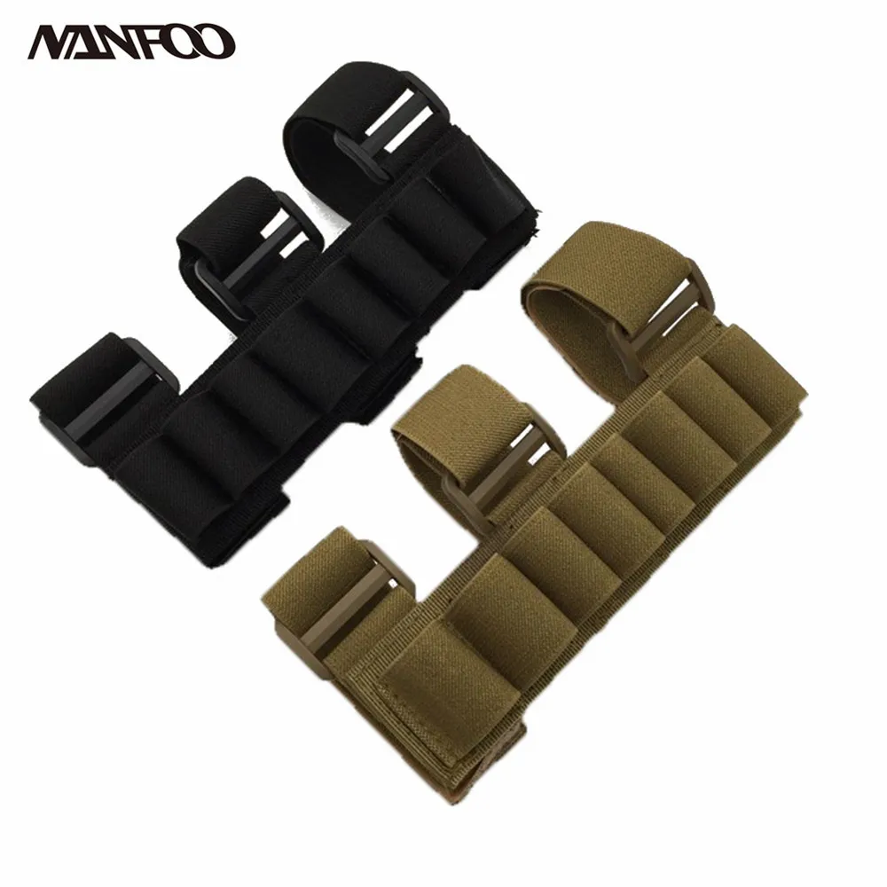 Shotgun Shell Magazine Holder Hunting Shooting Forearm Cartridge Belt Detachable Arm Bullet Pouch Durable Nylon Ammo Holder