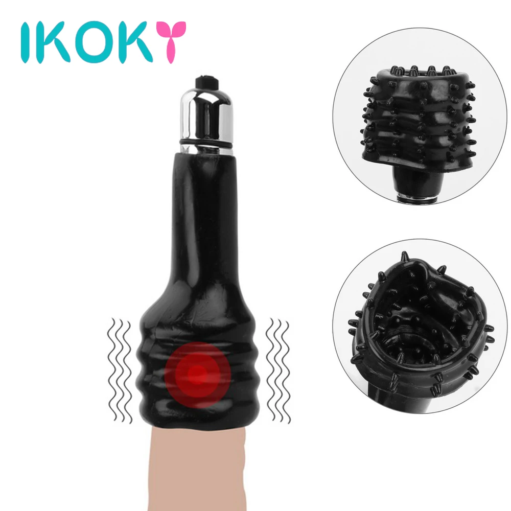 With Vibrators Spikes Cock Exerciser Penis Pump For Men Glans Sucking Enlarger Exerciser Male Masturbator Sex Toys Erotic Goods