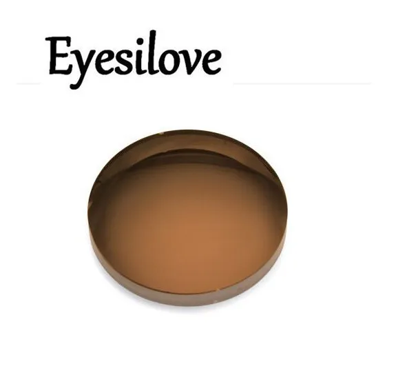 Eyesilove customized myopia sunglasses lenses aspheric UV CR39 resin lenses optical sun glasses lenses grey and brown color