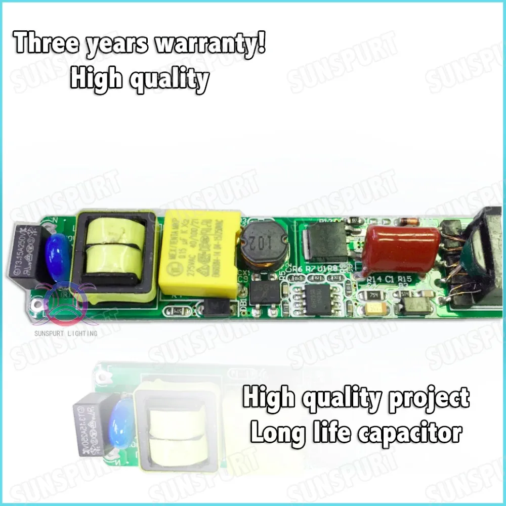 5Pcs CE PFC No Flicker 25W AC85-277V LED Driver 10-18x2W 450MA DC30-60V Constant Current LED Power For LED T8 Lamp Free Shipping