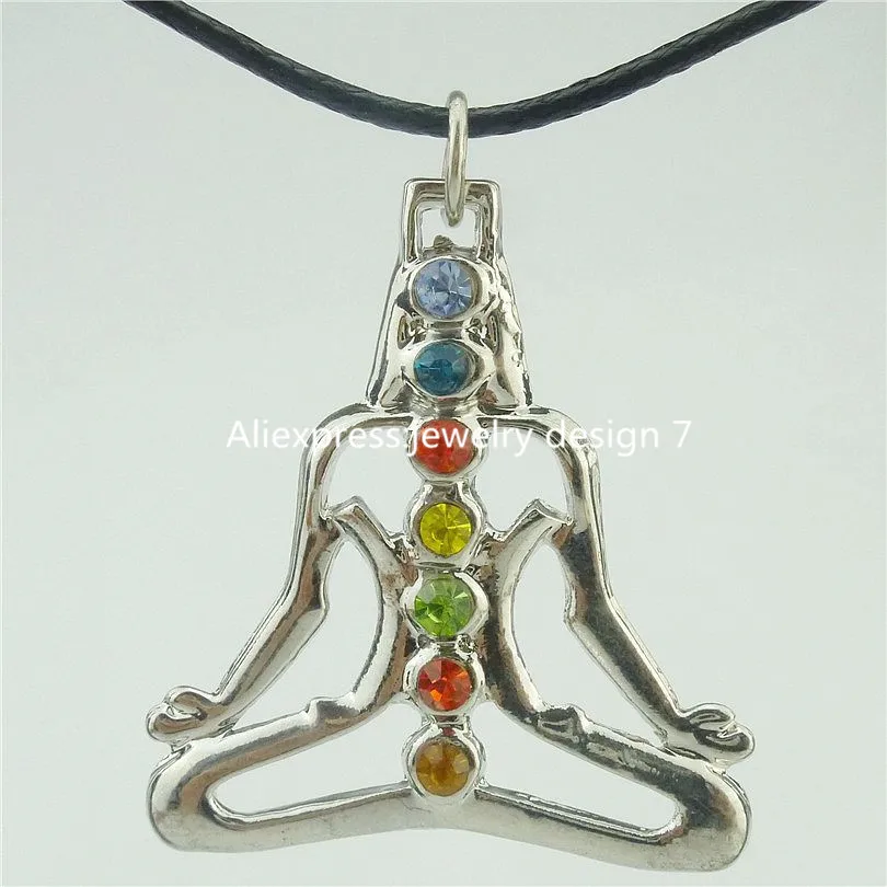 1Pc Vintage Chakra Buddhism Meditation Yoga Protection Amulet Pendant Necklaces Turkish Eye Fatima Hand Grunge Collares Jewelry