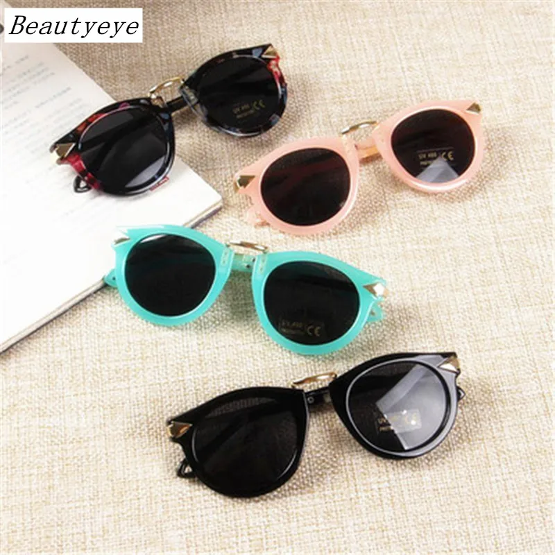 Beautyeye Baby Boys Girls Kids Sunglasses Vintage Round Sun Glasses Children Arrow Glass 100%UV Protection Oculos De Sol Gafas