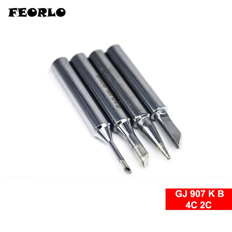 

FEORLO 5PCS/ lot GJ Lead-free electric soldering iron solder tip 2C 4C K B Universal MT-3927 MT-3917 905E 907 MT-3918