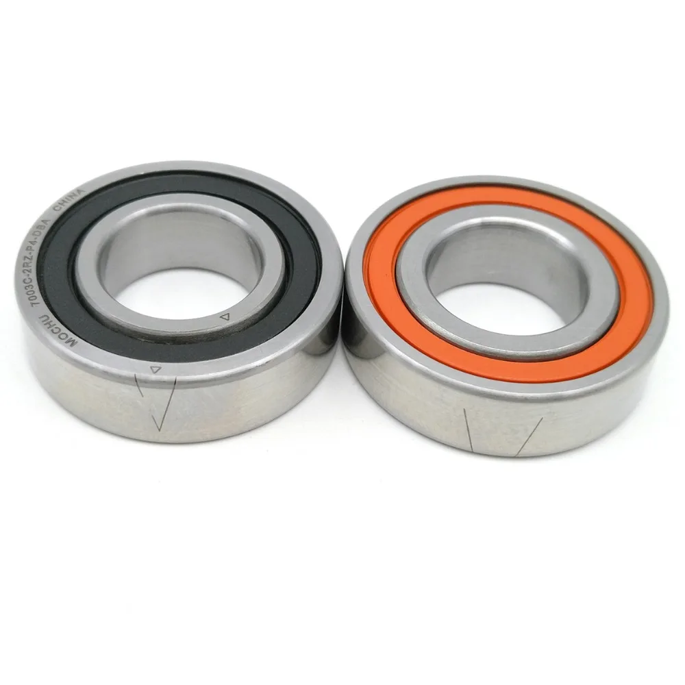 1 Pair MOCHU 7003 7003C 2RZ P4 DBA 17x35x10 17x35x20 Sealed Angular Contact Bearings Speed Spindle Bearings CNC ABEC-7