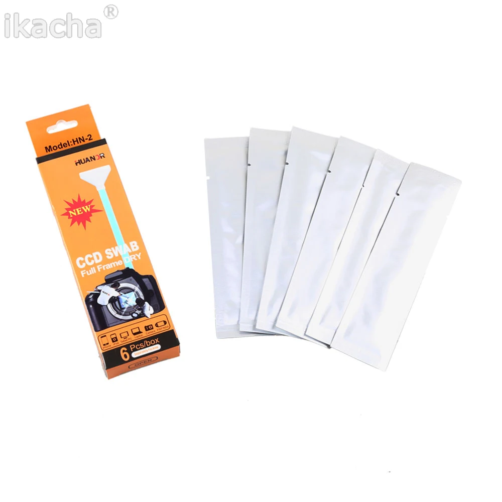 Hot Orange 6pcs CCD Sensor Cleaning Kit/Dry CMOS Cleaner Dry SWAB for Canon for Nikon for Sony All DSLR Camera