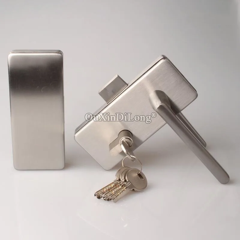 

1PCS Stainless Steel Double Door Locks With Handles 8mm-12mm Glass Door Lock JF1663