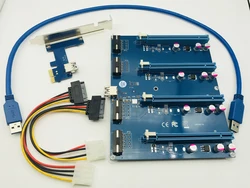 PCI Express 1 to 4 Port PCI-E 1x Expansion Kit PCI Express Switch Multiplier HUB Riser Card PCIE x1 to x16 Adapter for BTC Miner